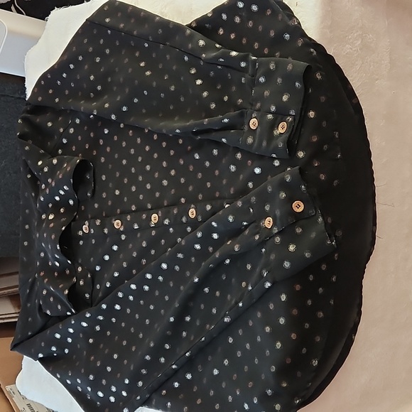 Fun And Flirt Black Sheer Blouse Excellent Condition - Picture 5 of 7